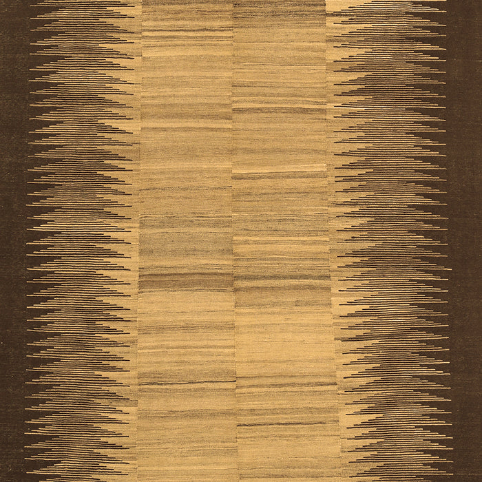 Machine Washable Abstract Brown Contemporary Rug, wshcon713brn