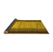 Sideview of Abstract Yellow Contemporary Rug, con713yw