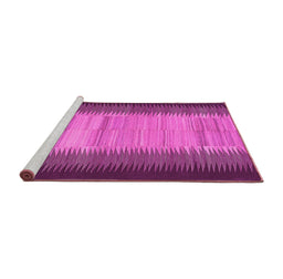 Sideview of Machine Washable Abstract Pink Contemporary Rug, wshcon713pnk