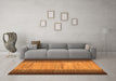 Machine Washable Abstract Orange Contemporary Area Rugs in a Living Room, wshcon713org