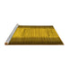 Sideview of Machine Washable Abstract Yellow Contemporary Rug, wshcon713yw