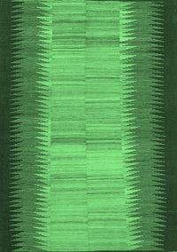 Abstract Emerald Green Contemporary Rug, con713emgrn