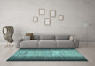 Machine Washable Abstract Light Blue Contemporary Rug in a Living Room, wshcon713lblu