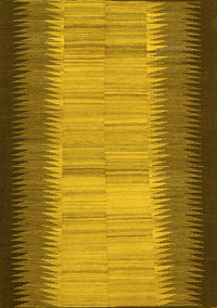 Abstract Yellow Contemporary Rug, con713yw