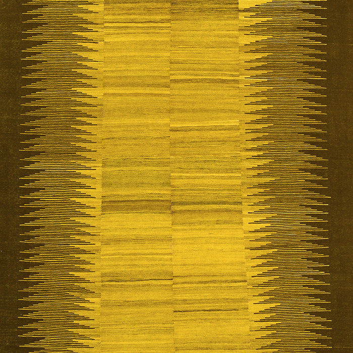 Abstract Yellow Contemporary Rug, con713yw