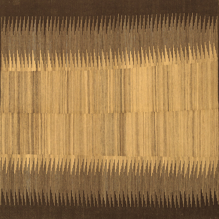 Square Machine Washable Abstract Brown Contemporary Rug, wshcon713brn