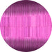 Round Abstract Pink Contemporary Rug, con713pnk