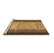 Sideview of Machine Washable Abstract Brown Contemporary Rug, wshcon713brn