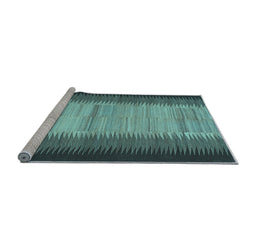 Sideview of Machine Washable Abstract Light Blue Contemporary Rug, wshcon713lblu