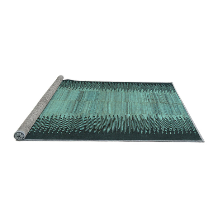 Sideview of Machine Washable Abstract Light Blue Contemporary Rug, wshcon713lblu