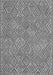 Serging Thickness of Machine Washable Abstract Gray Contemporary Rug, wshcon714gry