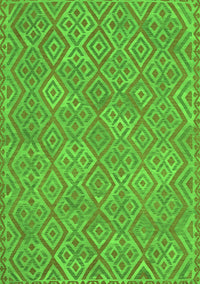 Abstract Green Contemporary Rug, con714grn