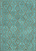 Machine Washable Abstract Light Blue Contemporary Rug, wshcon714lblu