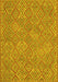 Abstract Yellow Contemporary Rug, con714yw