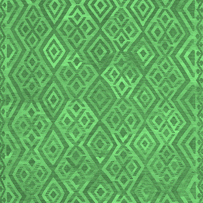 Abstract Emerald Green Contemporary Rug, con714emgrn