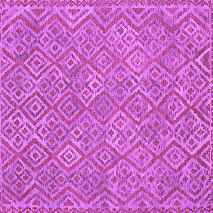 Square Machine Washable Abstract Purple Contemporary Area Rugs, wshcon714pur