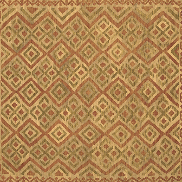 Square Abstract Brown Contemporary Rug, con714brn