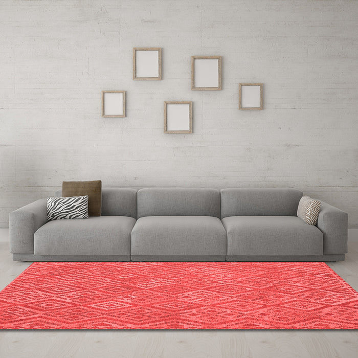 Contemporary Red Washable Rugs