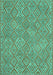 Abstract Turquoise Contemporary Rug, con714turq