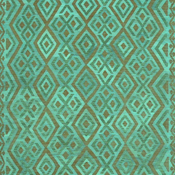 Abstract Turquoise Contemporary Rug, con714turq