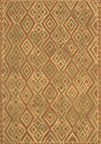 Abstract Brown Contemporary Rug, con714brn