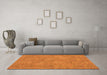 Machine Washable Abstract Orange Contemporary Area Rugs in a Living Room, wshcon714org