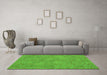 Machine Washable Abstract Green Contemporary Area Rugs in a Living Room,, wshcon714grn