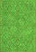Serging Thickness of Machine Washable Abstract Green Contemporary Area Rugs, wshcon714grn
