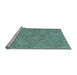 Sideview of Machine Washable Abstract Light Blue Contemporary Rug, wshcon714lblu