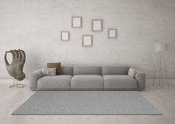 Machine Washable Abstract Gray Contemporary Rug in a Living Room,, wshcon715gry