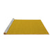Sideview of Machine Washable Abstract Yellow Contemporary Rug, wshcon715yw