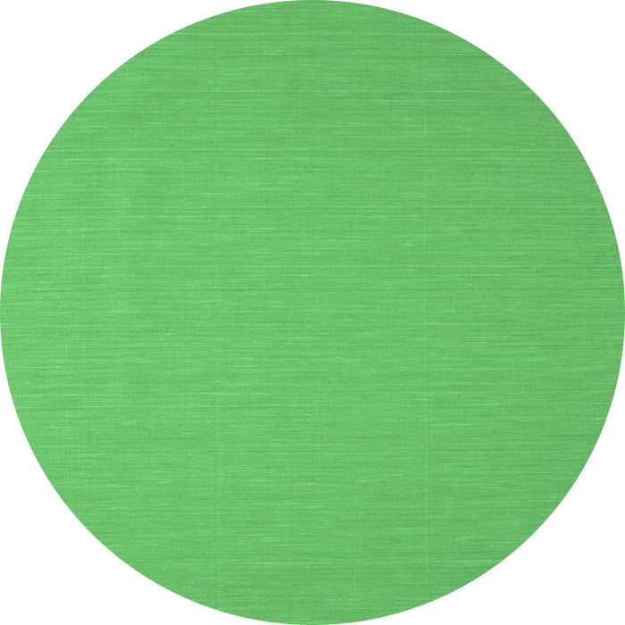 Round Abstract Emerald Green Contemporary Rug, con715emgrn