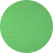 Round Abstract Emerald Green Contemporary Rug, con715emgrn