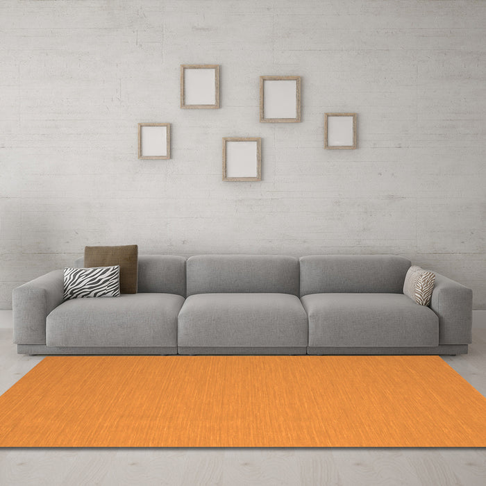 Machine Washable Abstract Orange Contemporary Area Rugs in a Living Room, wshcon715org
