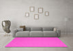 Machine Washable Abstract Pink Contemporary Rug in a Living Room, wshcon715pnk