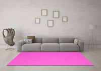 Machine Washable Abstract Pink Contemporary Rug, wshcon715pnk