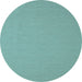 Round Abstract Light Blue Contemporary Rug, con715lblu