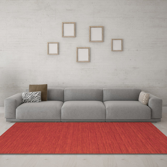 Machine Washable Abstract Orange Contemporary Area Rugs in a Living Room, wshcon716org