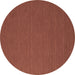 Round Abstract Brown Contemporary Rug, con716brn