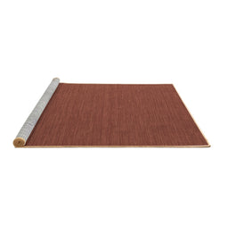 Sideview of Machine Washable Abstract Brown Contemporary Rug, wshcon716brn