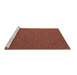Sideview of Machine Washable Abstract Brown Contemporary Rug, wshcon716brn
