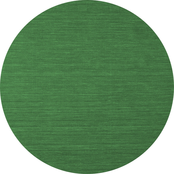Round Abstract Emerald Green Contemporary Rug, con716emgrn