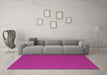 Machine Washable Abstract Pink Contemporary Rug in a Living Room, wshcon716pnk