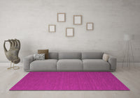 Machine Washable Abstract Pink Contemporary Rug, wshcon716pnk