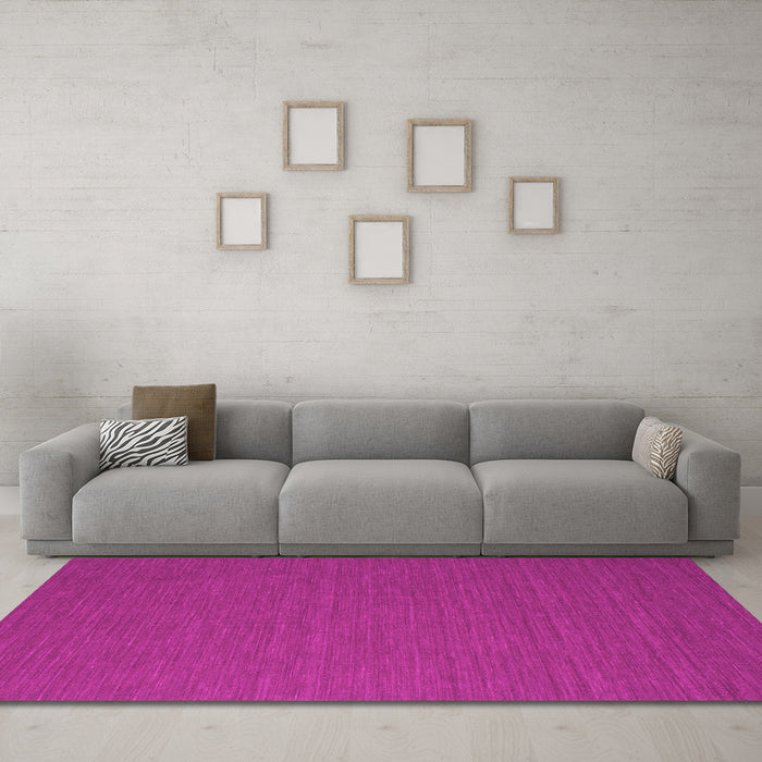 Machine Washable Abstract Pink Contemporary Rug in a Living Room, wshcon716pnk