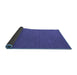 Sideview of Abstract Blue Contemporary Rug, con716blu