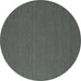 Round Abstract Turquoise Contemporary Rug, con716turq