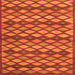 Round Machine Washable Oriental Orange Traditional Area Rugs, wshcon717org