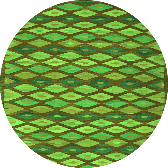 Machine Washable Oriental Green Traditional Area Rugs, wshcon717grn