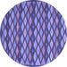 Round Oriental Blue Traditional Rug, con717blu